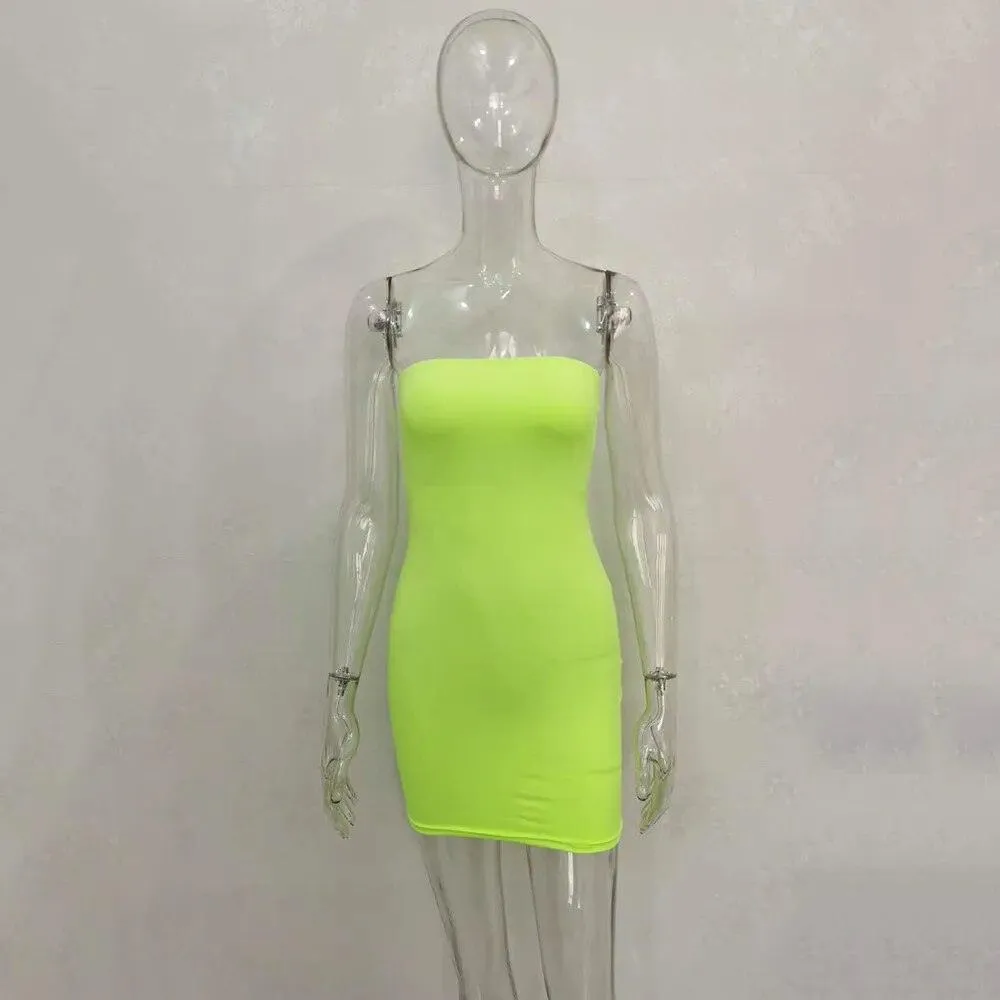 Off Shoulder Tube Bodycon Strapless Dress