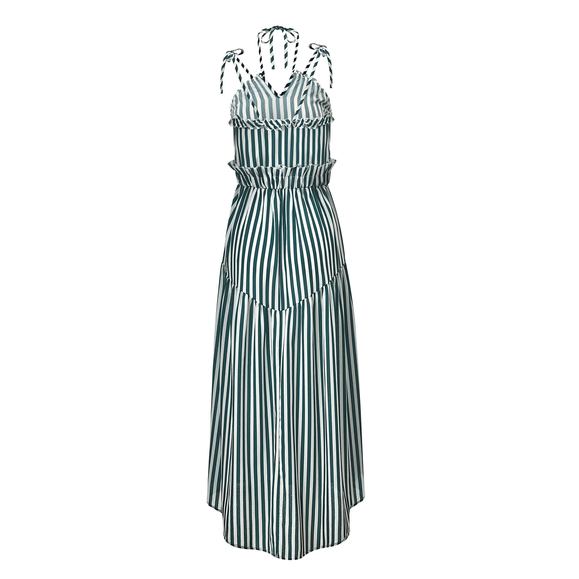 Off-the-shoulder Strap Bohemian Chiffon Holiday Dress