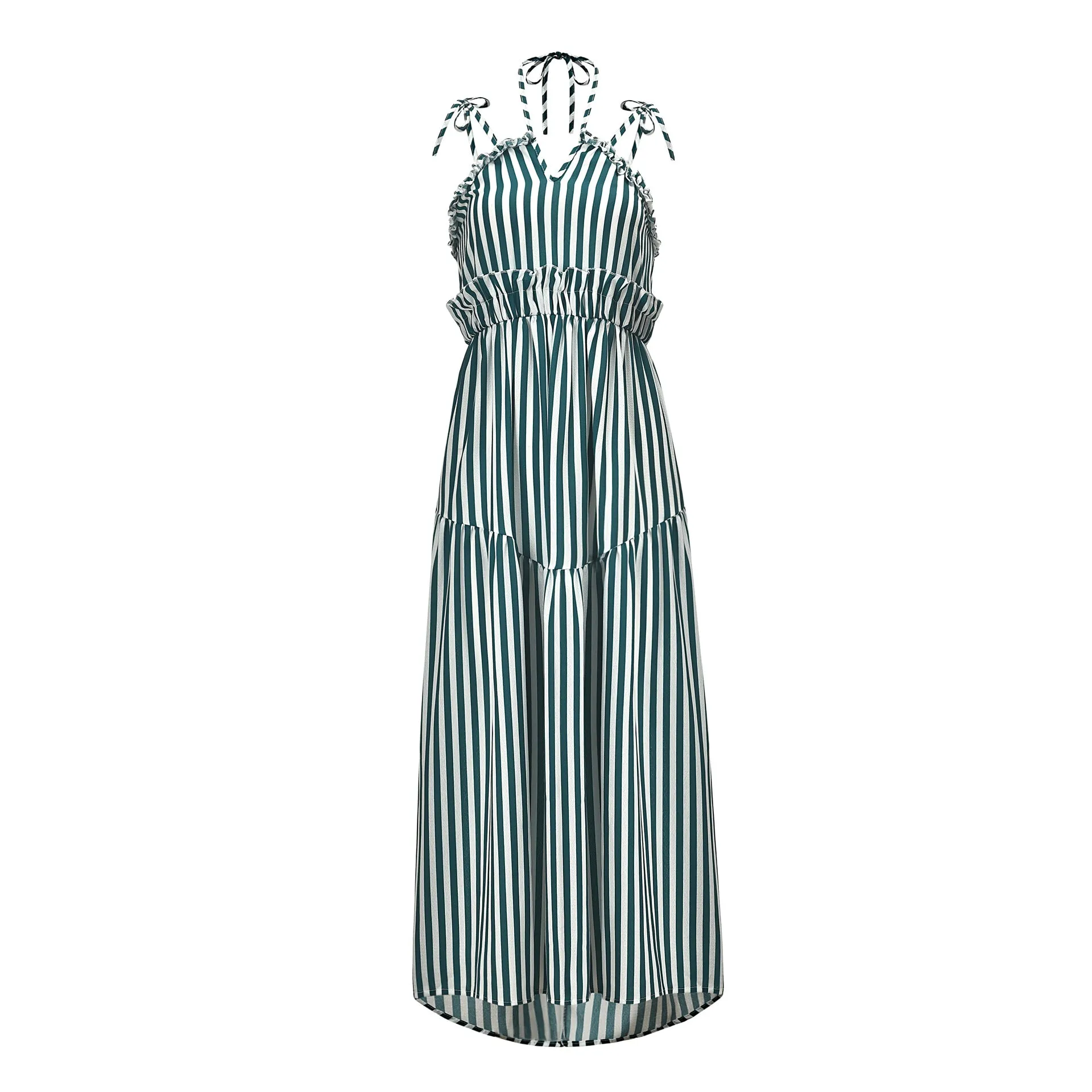 Off-the-shoulder Strap Bohemian Chiffon Holiday Dress