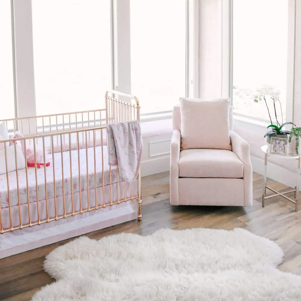 Oilo Solid Crib Skirt Blush