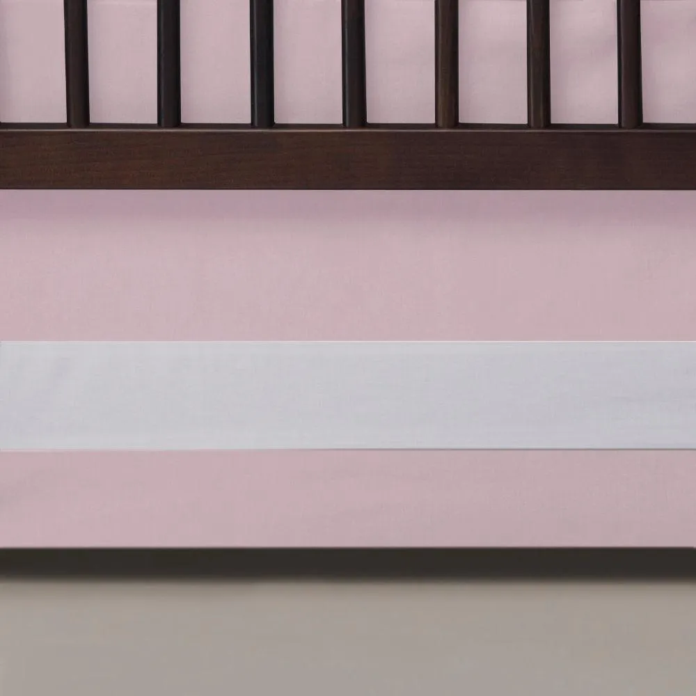 Oilo Solid Crib Skirt Blush