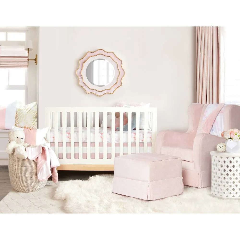 Oilo Solid Crib Skirt Blush