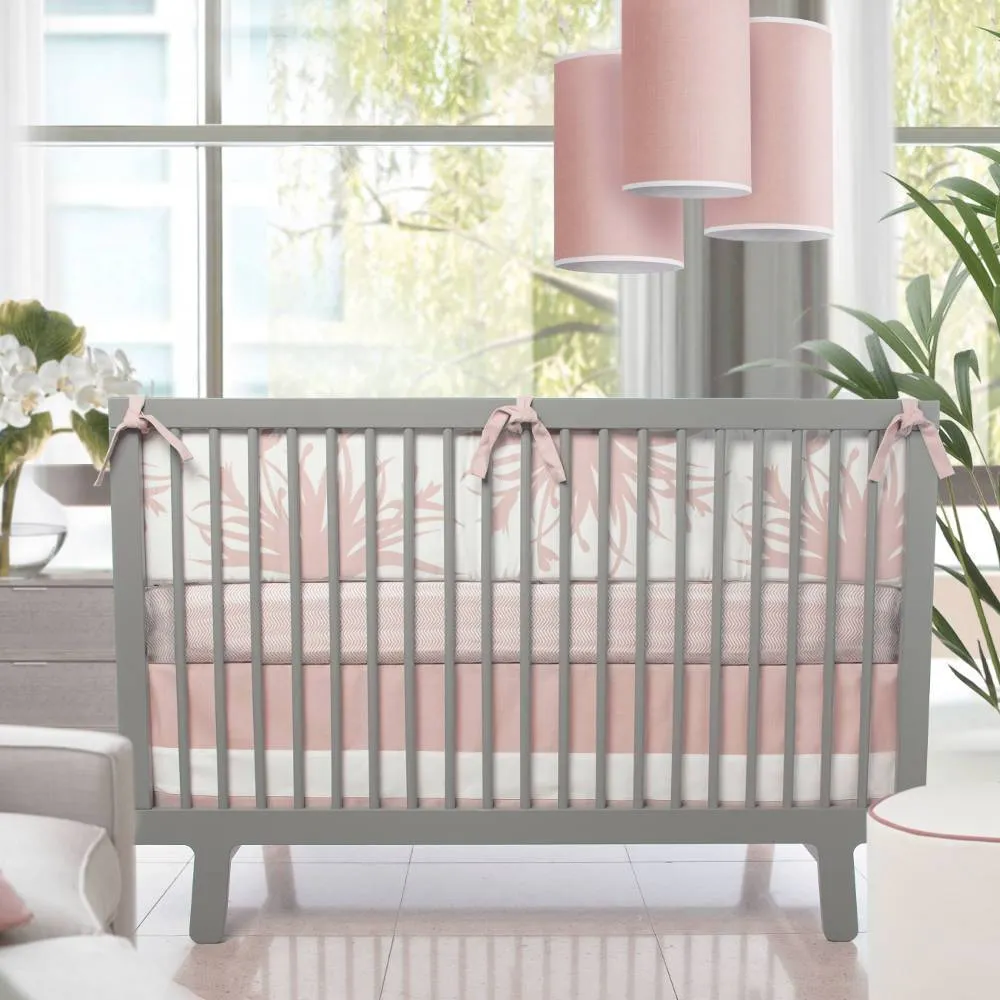 Oilo Solid Crib Skirt Blush