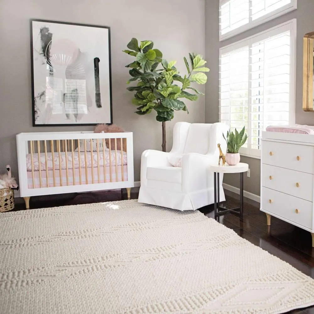 Oilo Solid Crib Skirt Blush