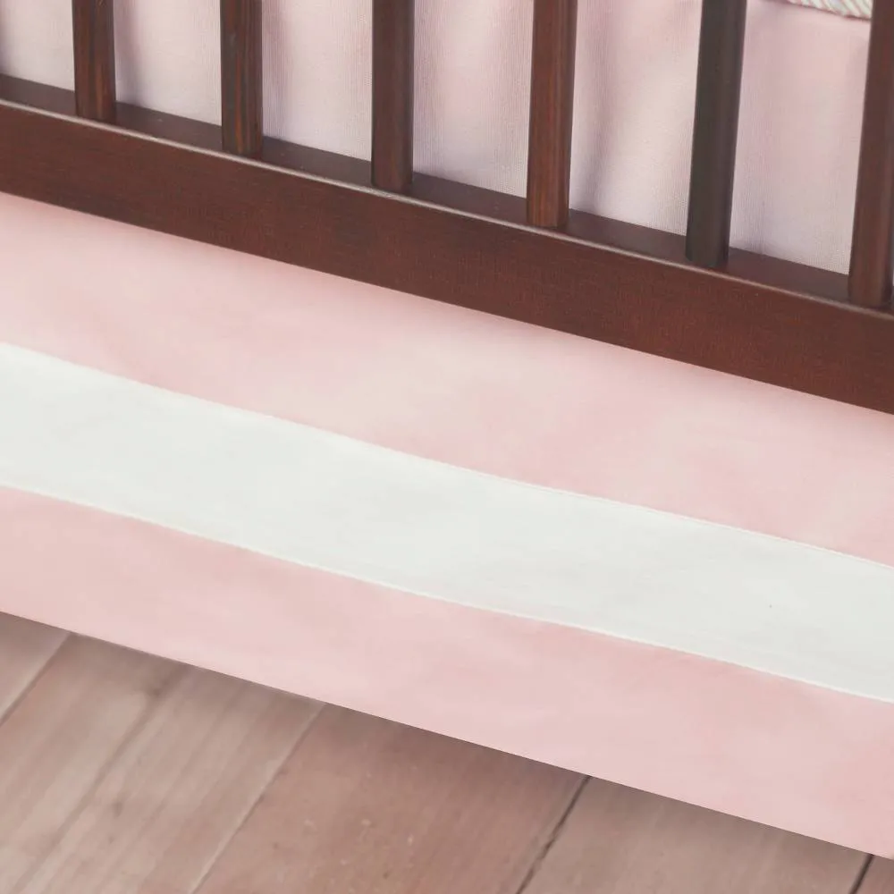 Oilo Solid Crib Skirt Blush