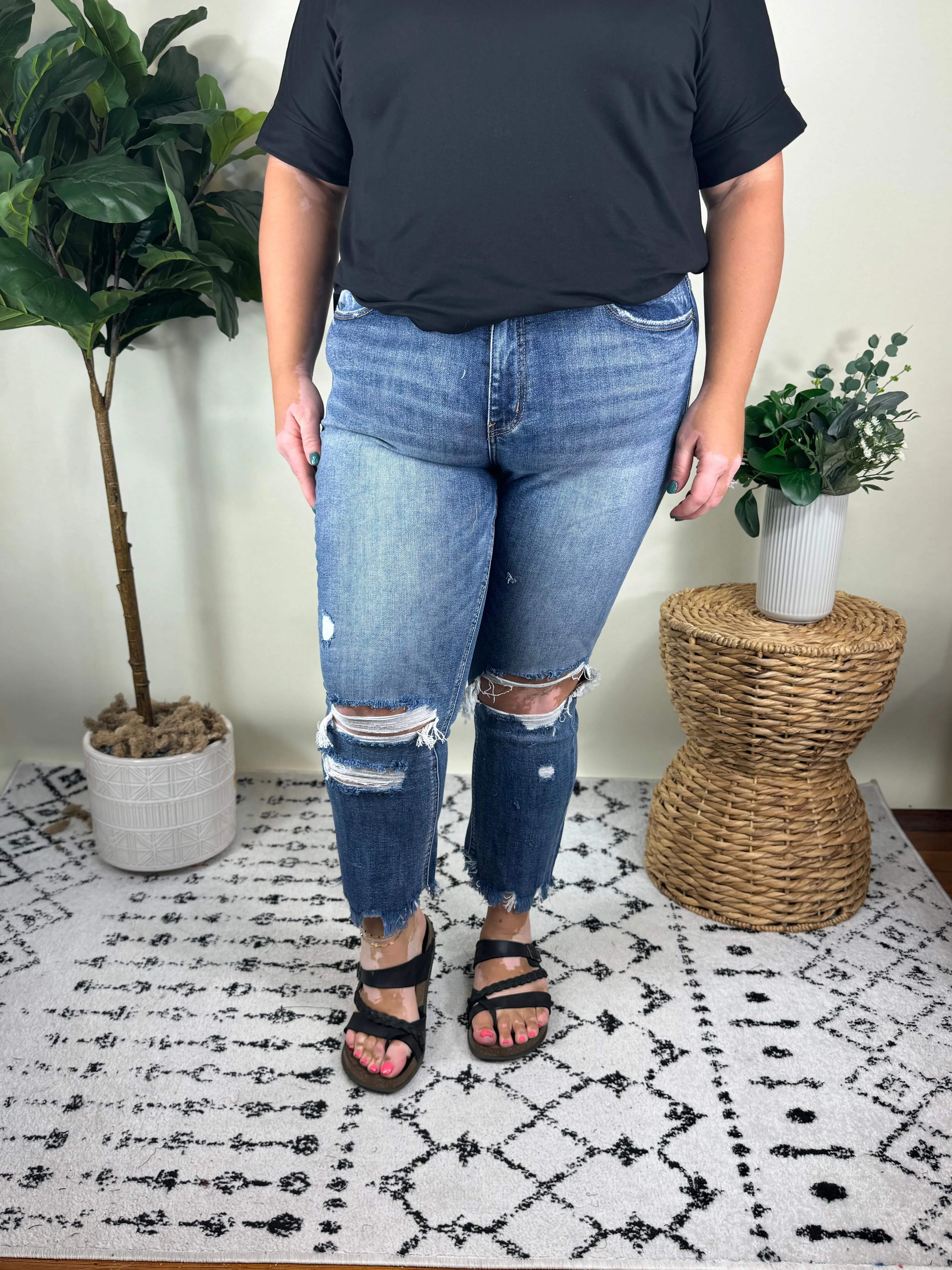 Olivia High Rise Slim Straight Jeans by Lovervet
