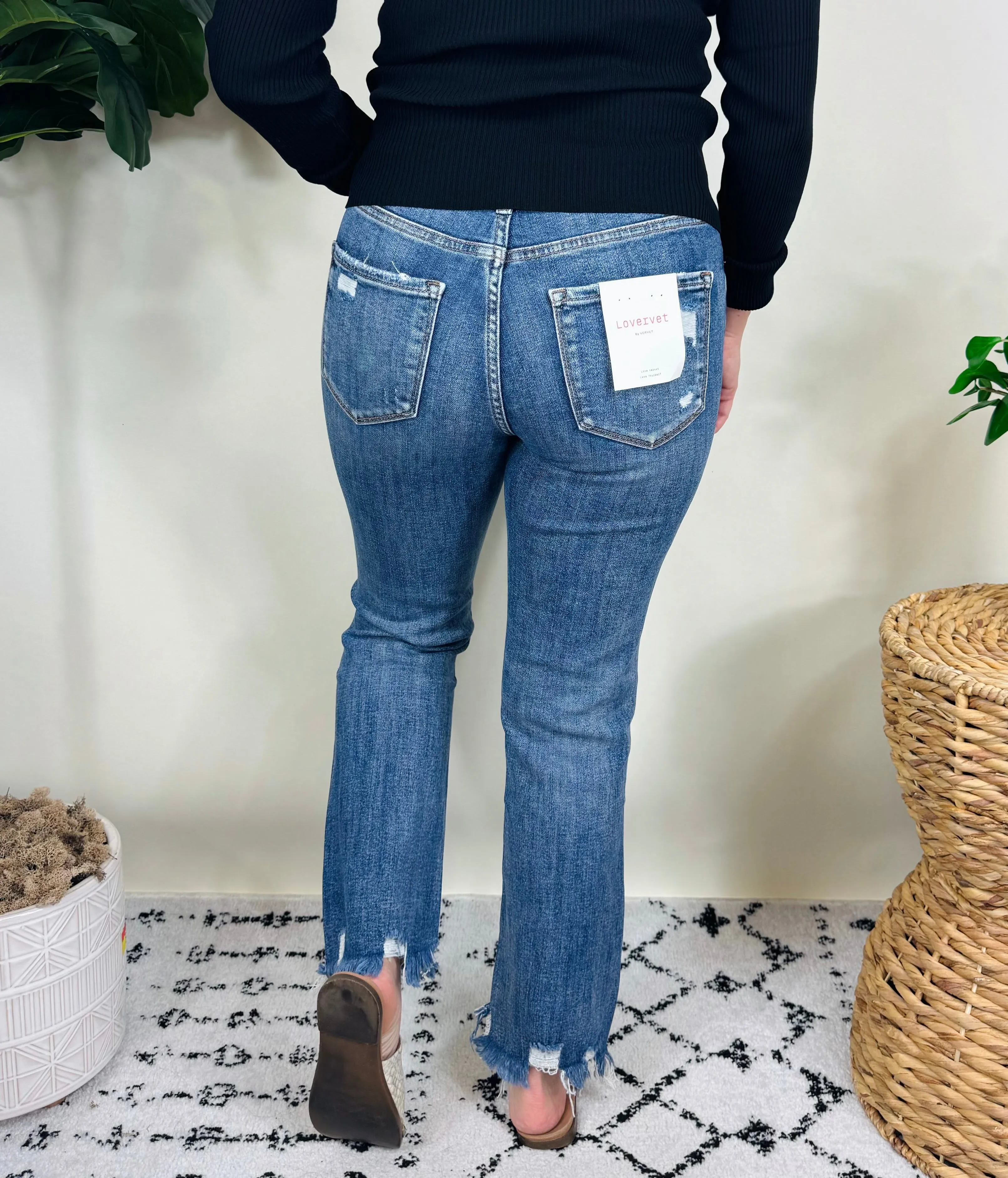 Olivia High Rise Slim Straight Jeans by Lovervet
