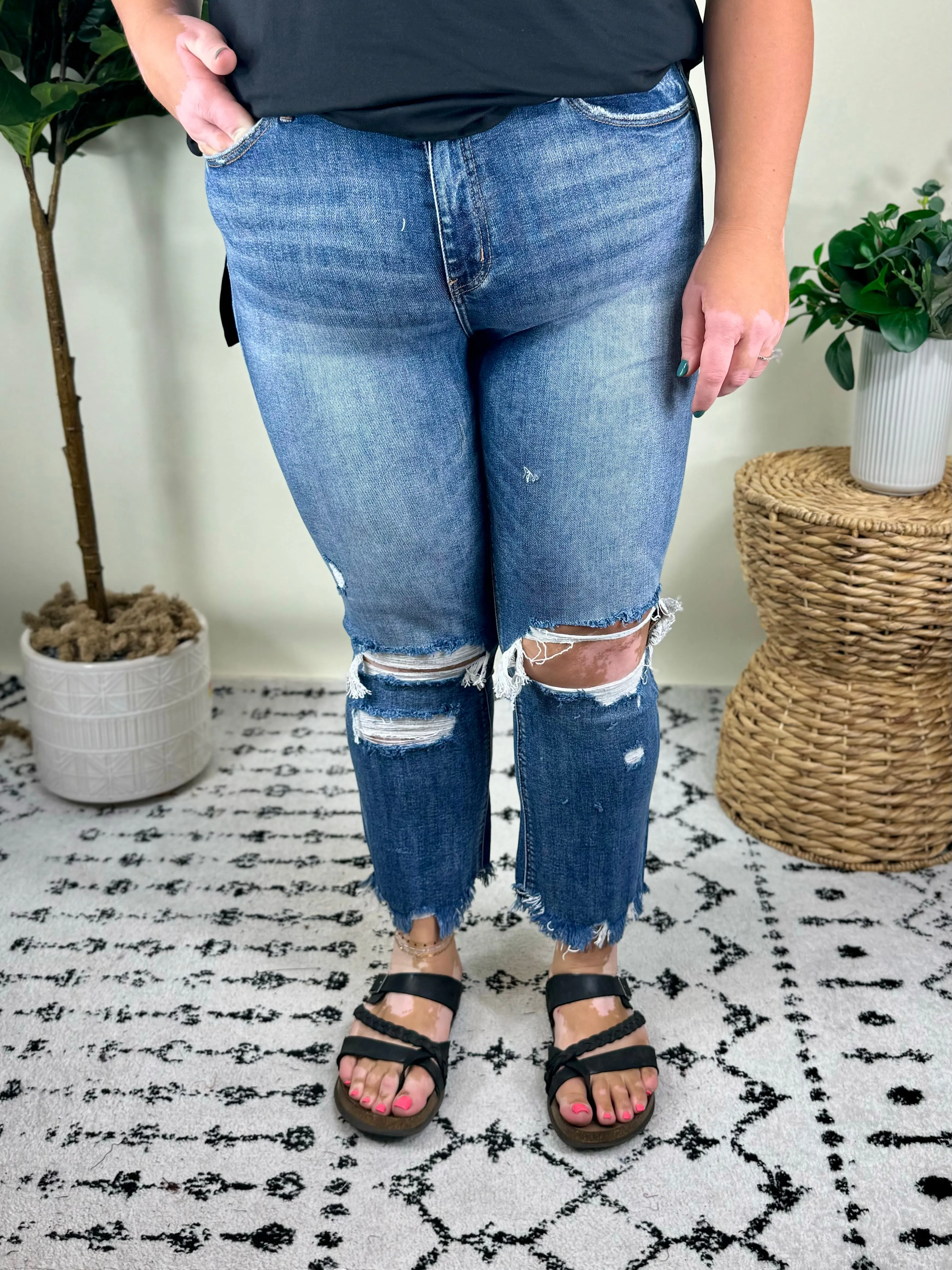 Olivia High Rise Slim Straight Jeans by Lovervet