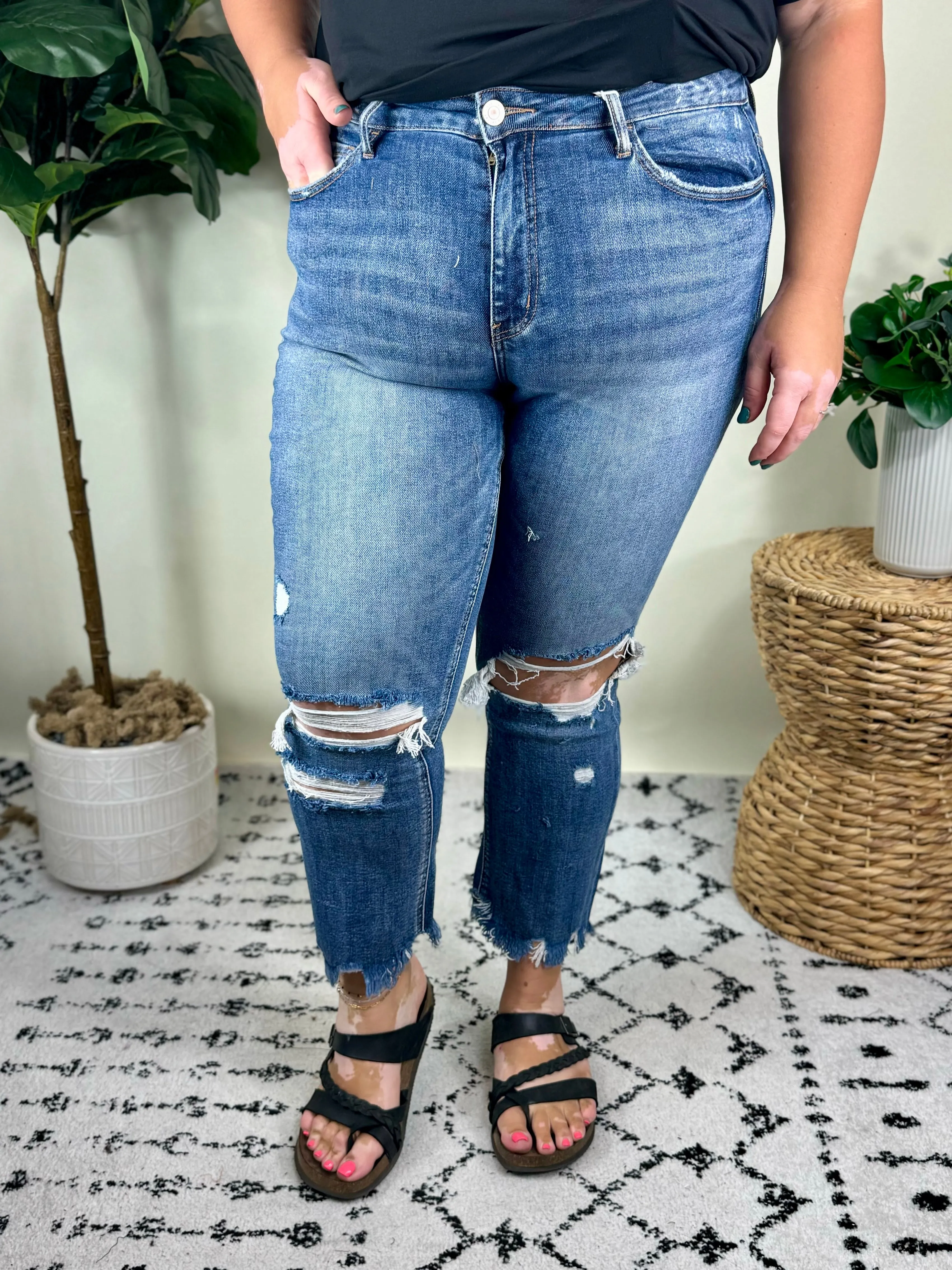 Olivia High Rise Slim Straight Jeans by Lovervet