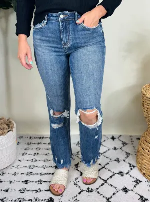 Olivia High Rise Slim Straight Jeans by Lovervet