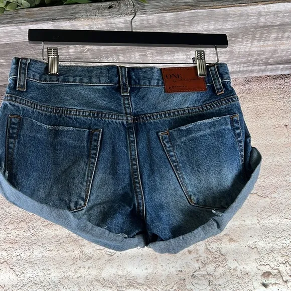 OneTeaspoon Bandit Denim Shorts size 25   A61
