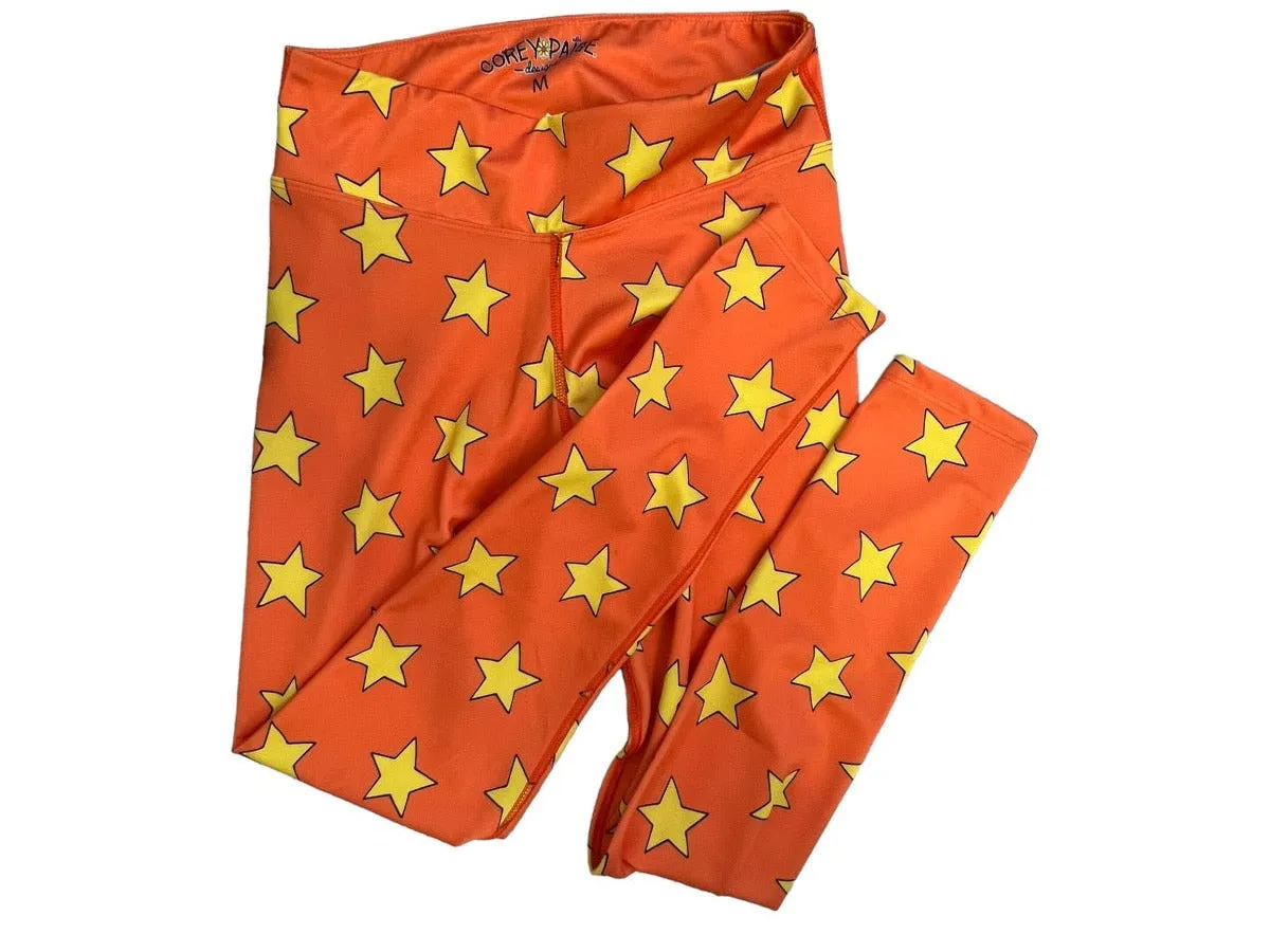Orange & Yellow Star Leggings