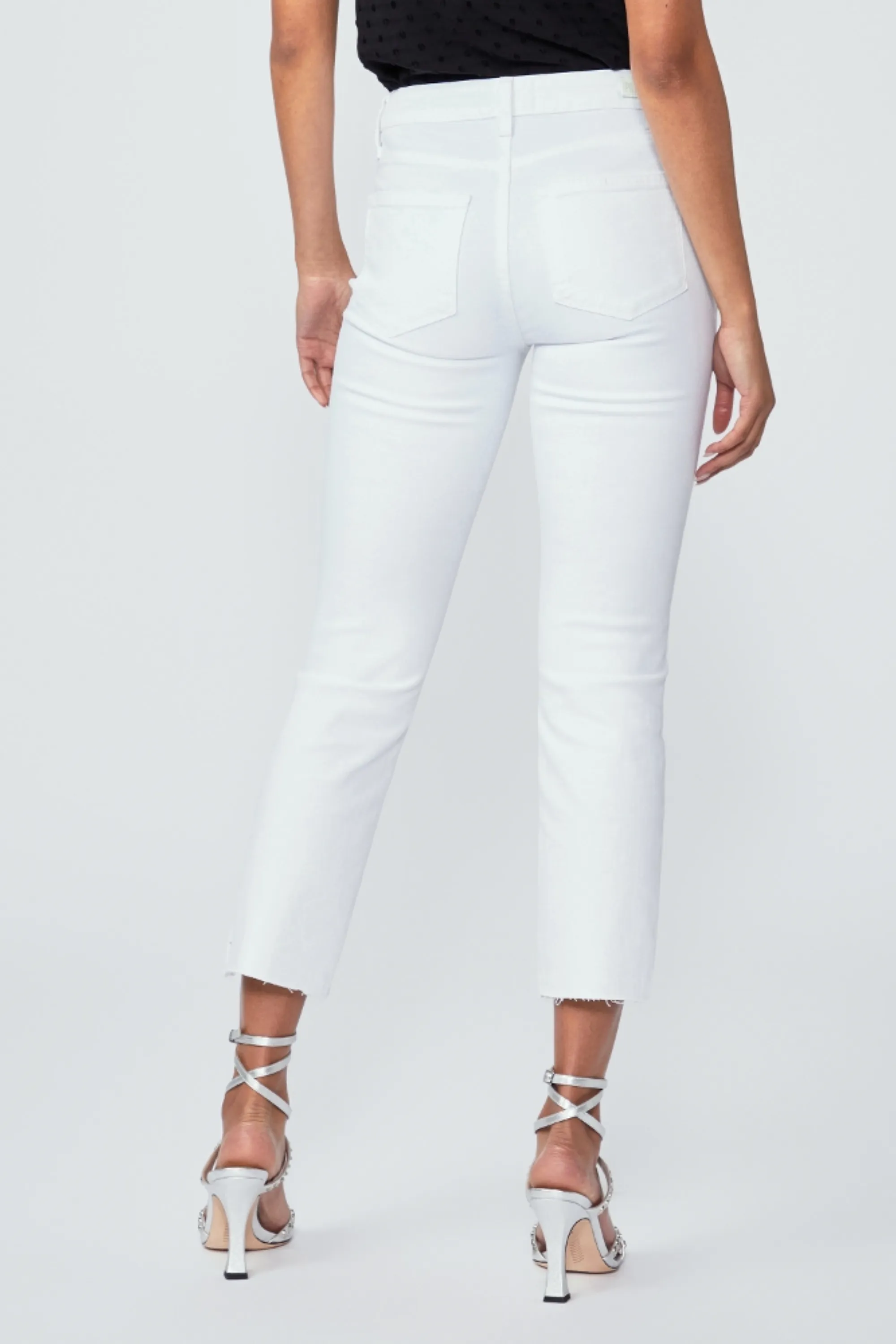 Paige Cindy Crop Crisp White