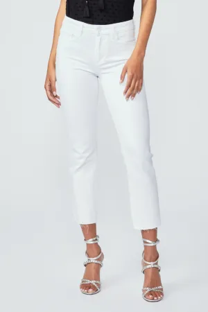 Paige Cindy Crop Crisp White