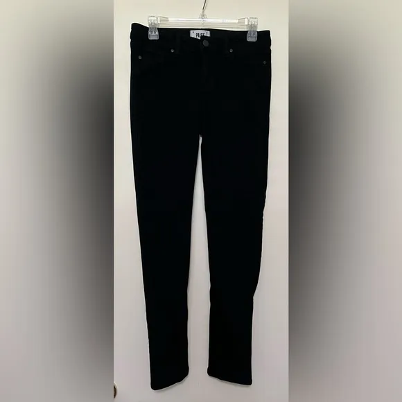 Paige Skyline Skinny Black Jeans - Size 29, Stretchy Mid-Rise Denim