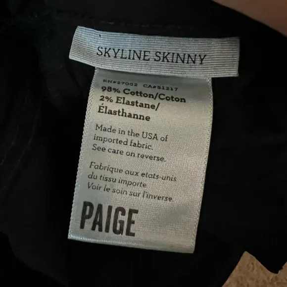 Paige Skyline Skinny Black Jeans - Size 29, Stretchy Mid-Rise Denim