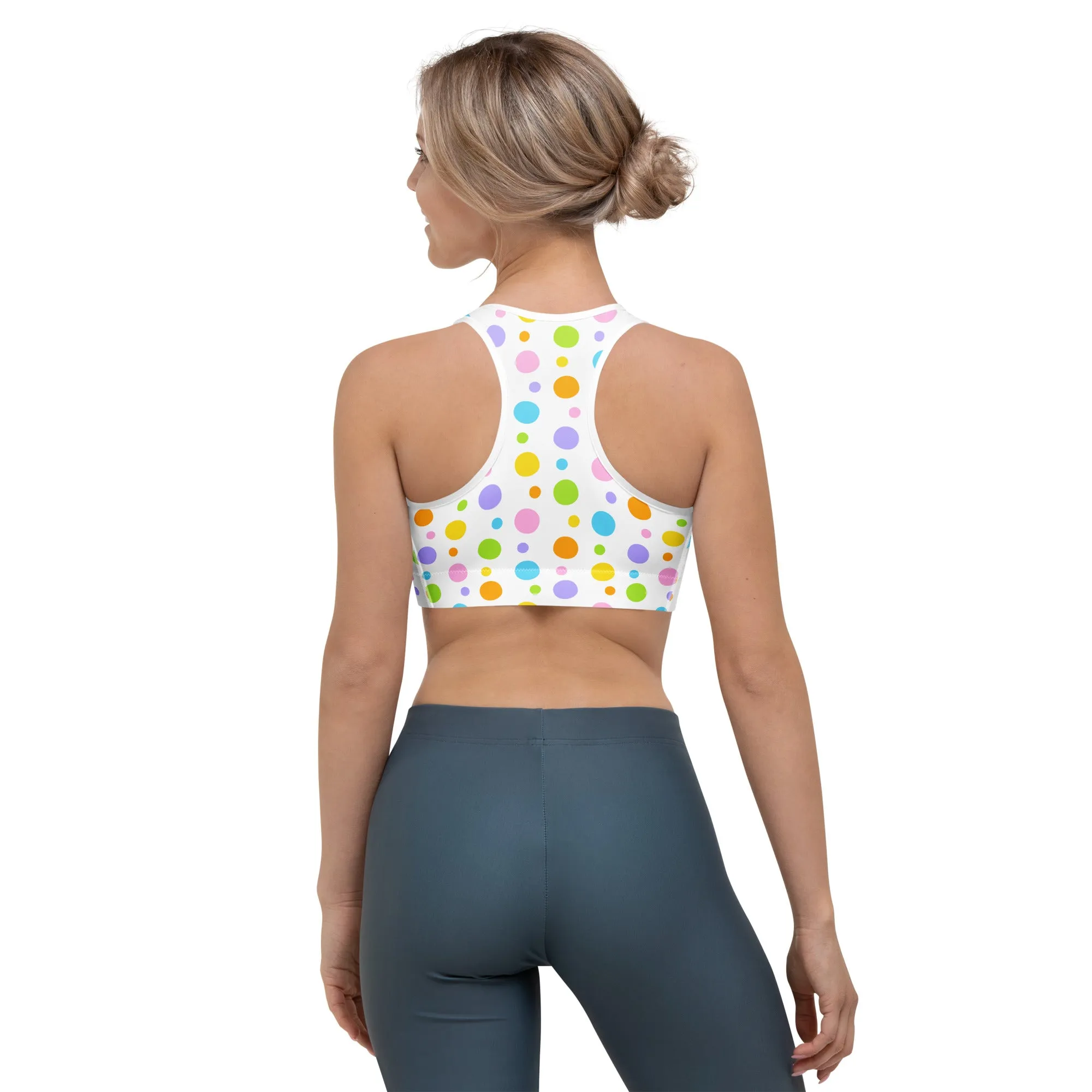 Pastel Polka Dot Sports bra