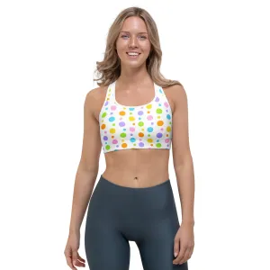 Pastel Polka Dot Sports bra