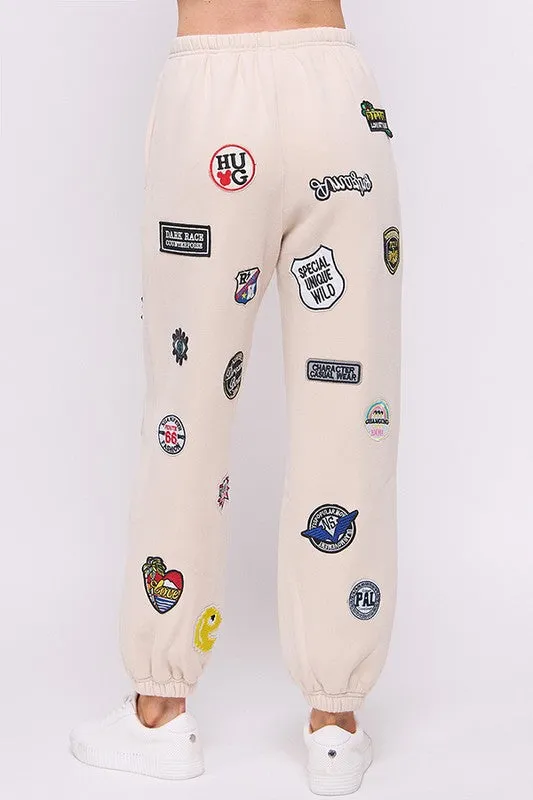 Patch Work Joggers
