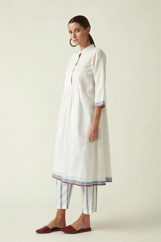 Payal Pratap   I   Lawrence Park Alex Pin Tucked Kurta Set (2Pcs) Cotton Silk Handloom Ecru Transition Edit 9SB-111B