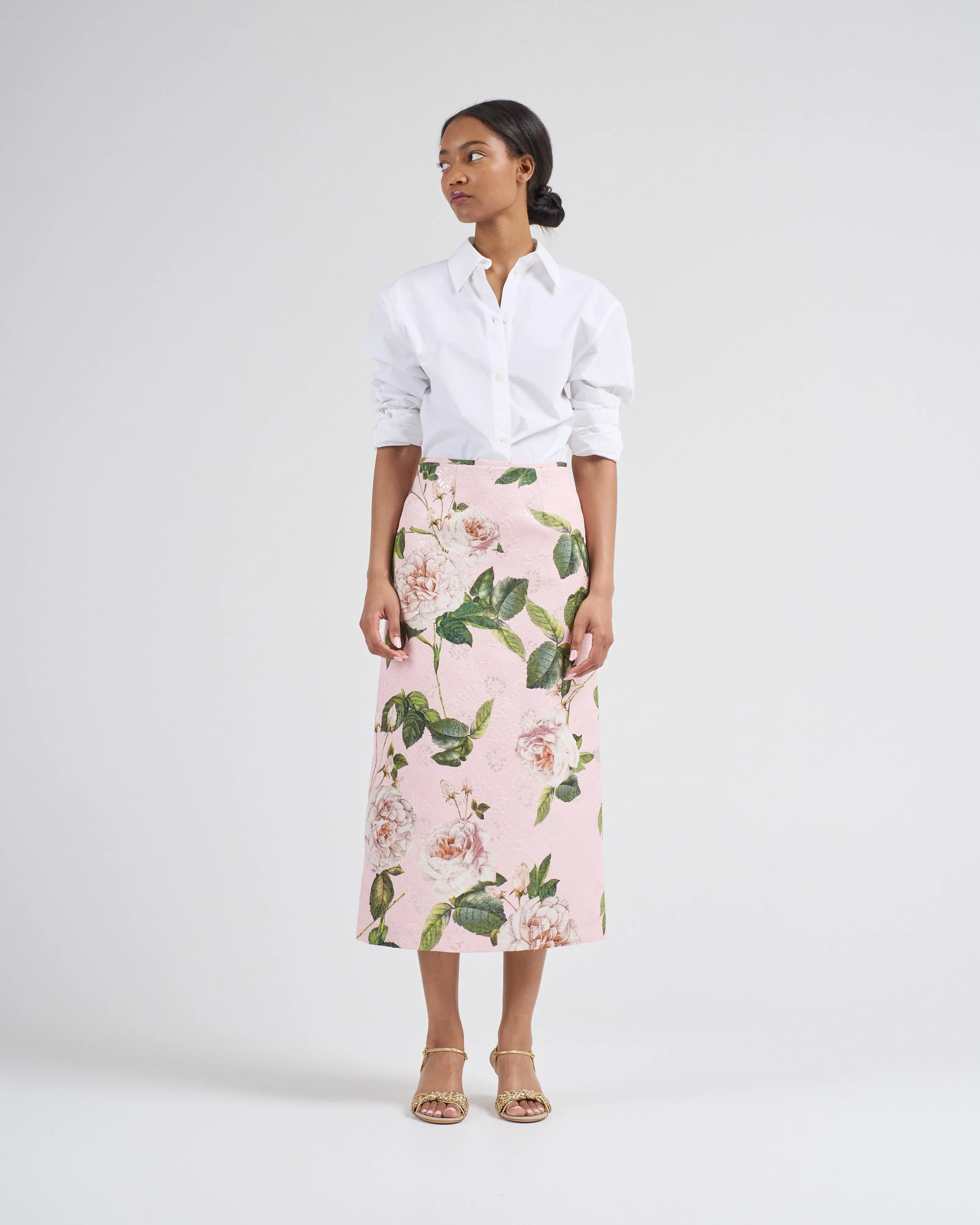 pencil roses skirt