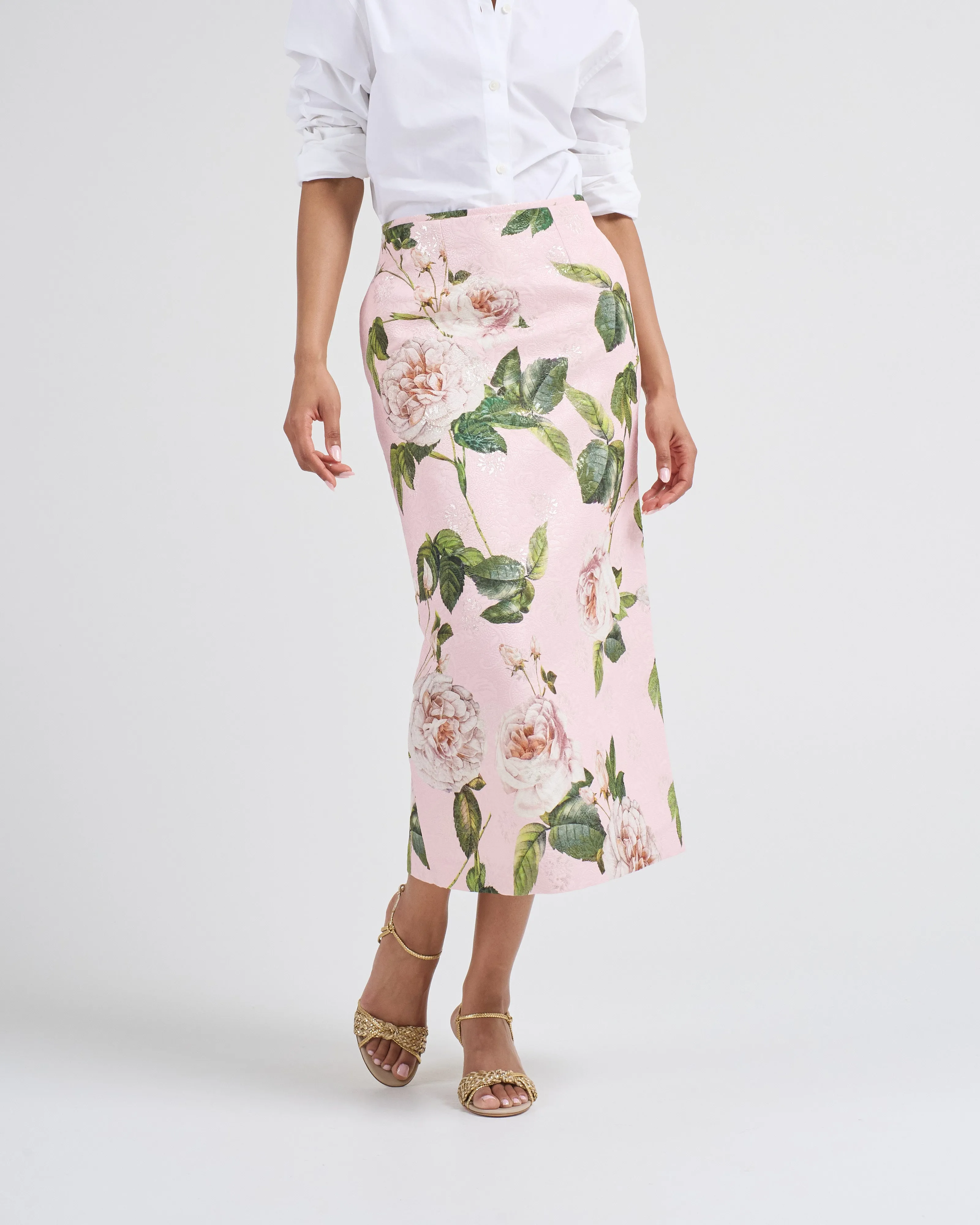 pencil roses skirt