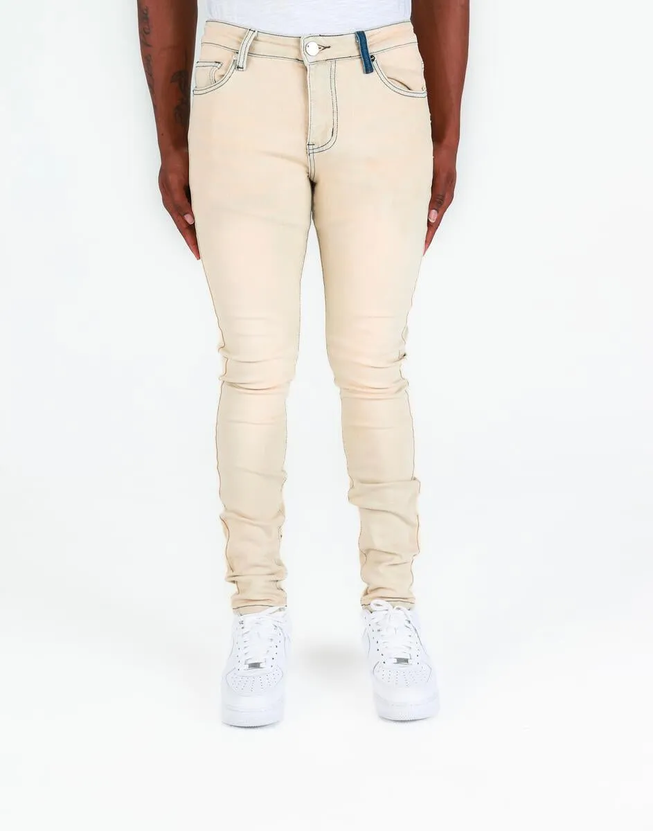 Pheelings LEFT ME SKINNY DENIM (LIGHT BLUE CREAM SAND WASH)