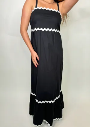 Phie Swirl Maxi Dress Black
