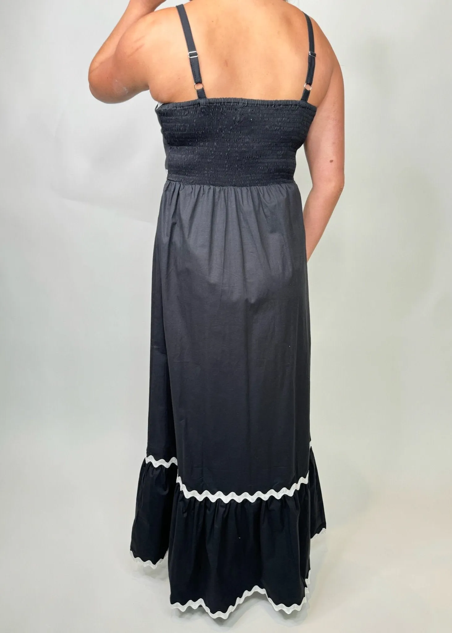 Phie Swirl Maxi Dress Black