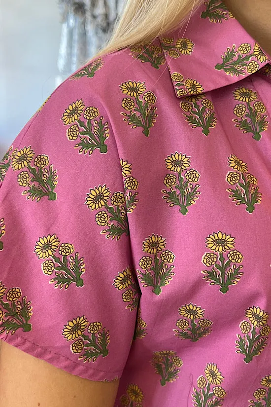 Pink and Green Floral Dress (TL)