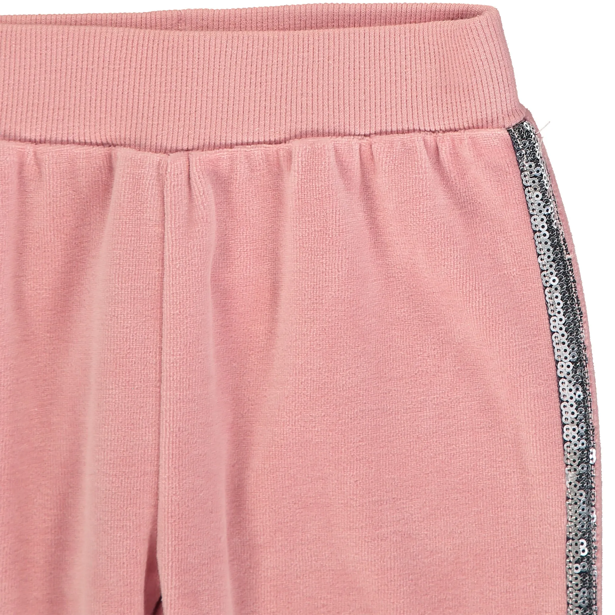 Pink Cotton Velour Tracksuit Set