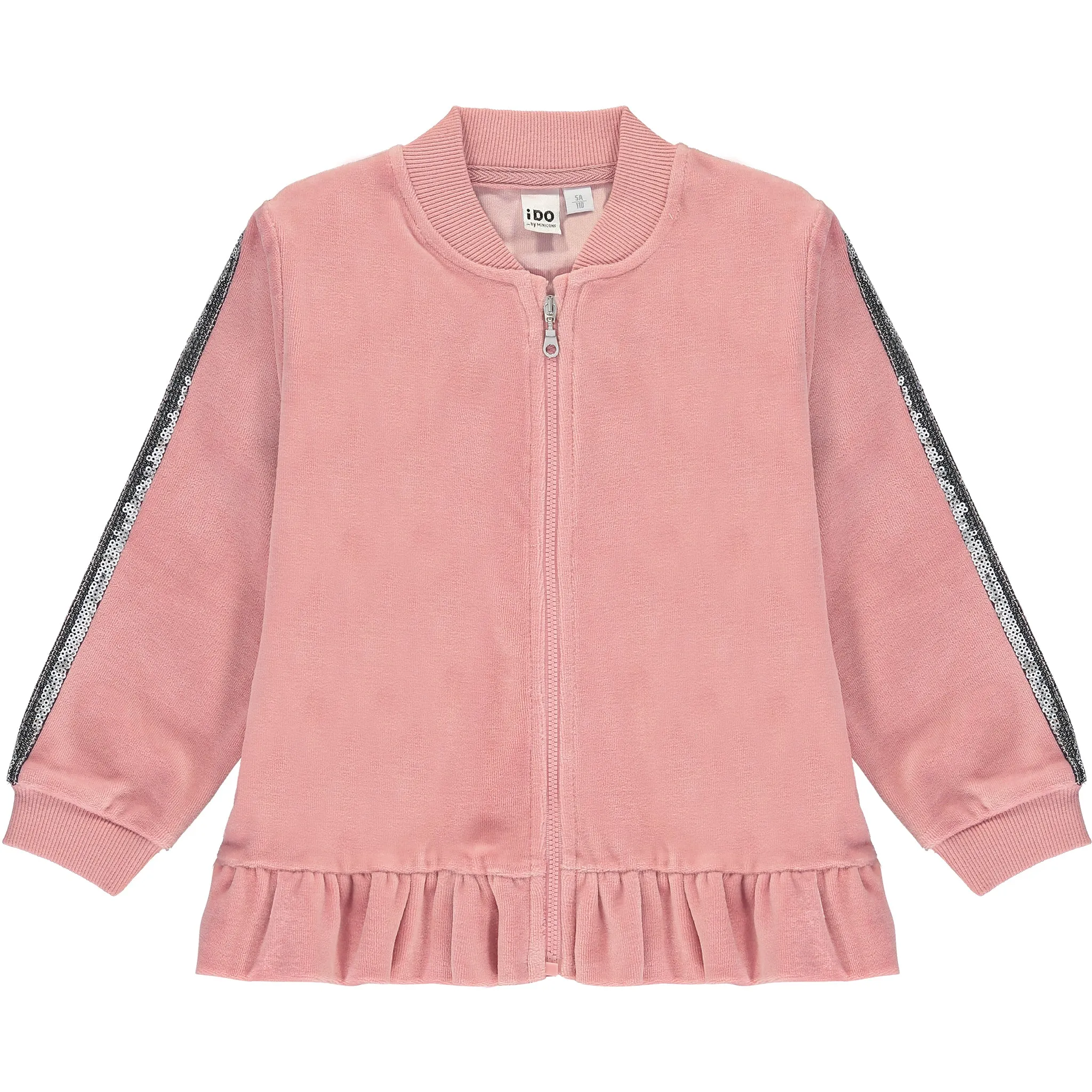 Pink Cotton Velour Tracksuit Set