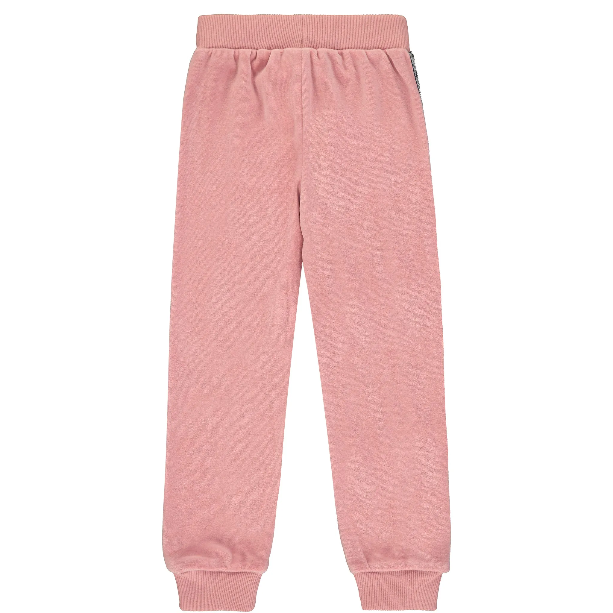 Pink Cotton Velour Tracksuit Set