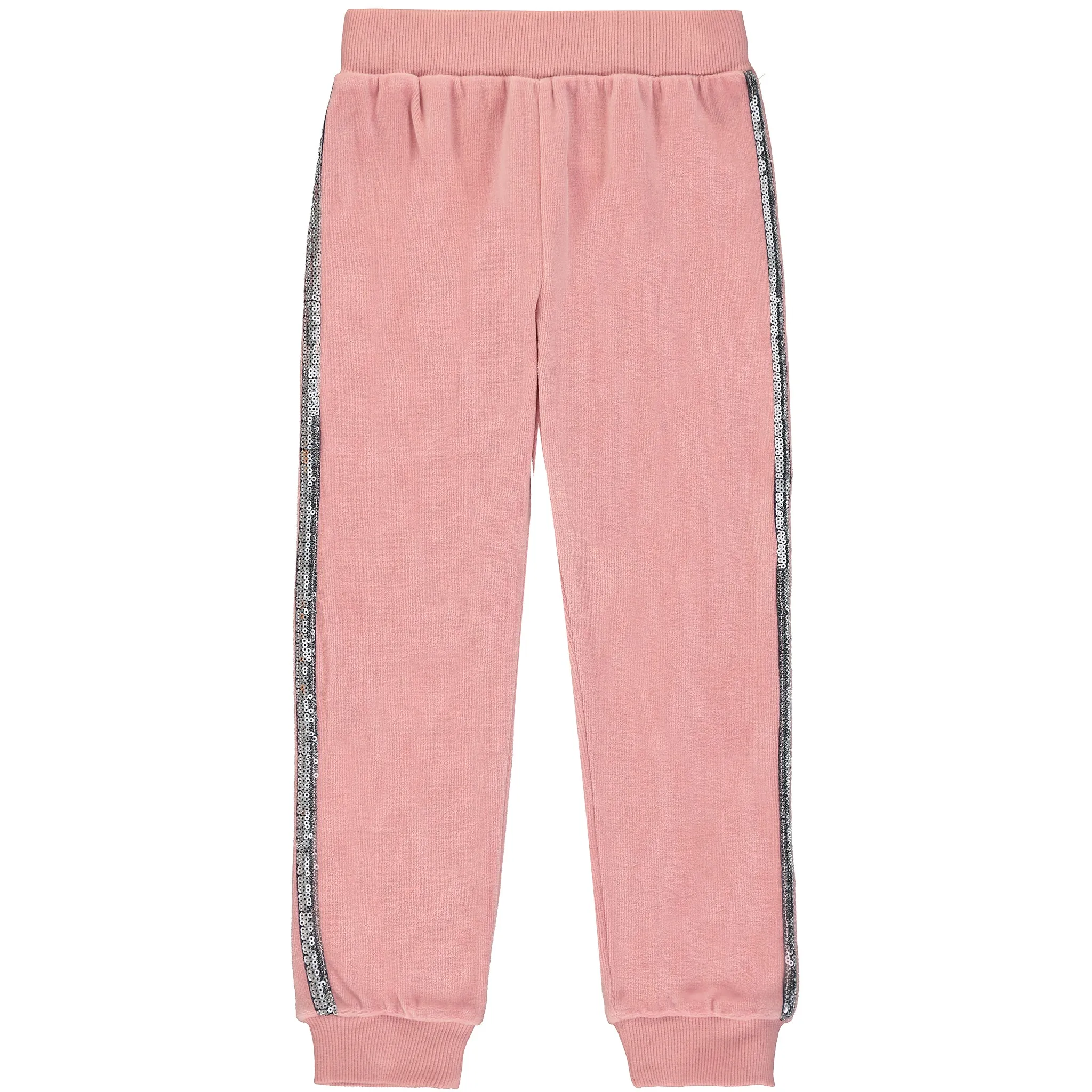 Pink Cotton Velour Tracksuit Set