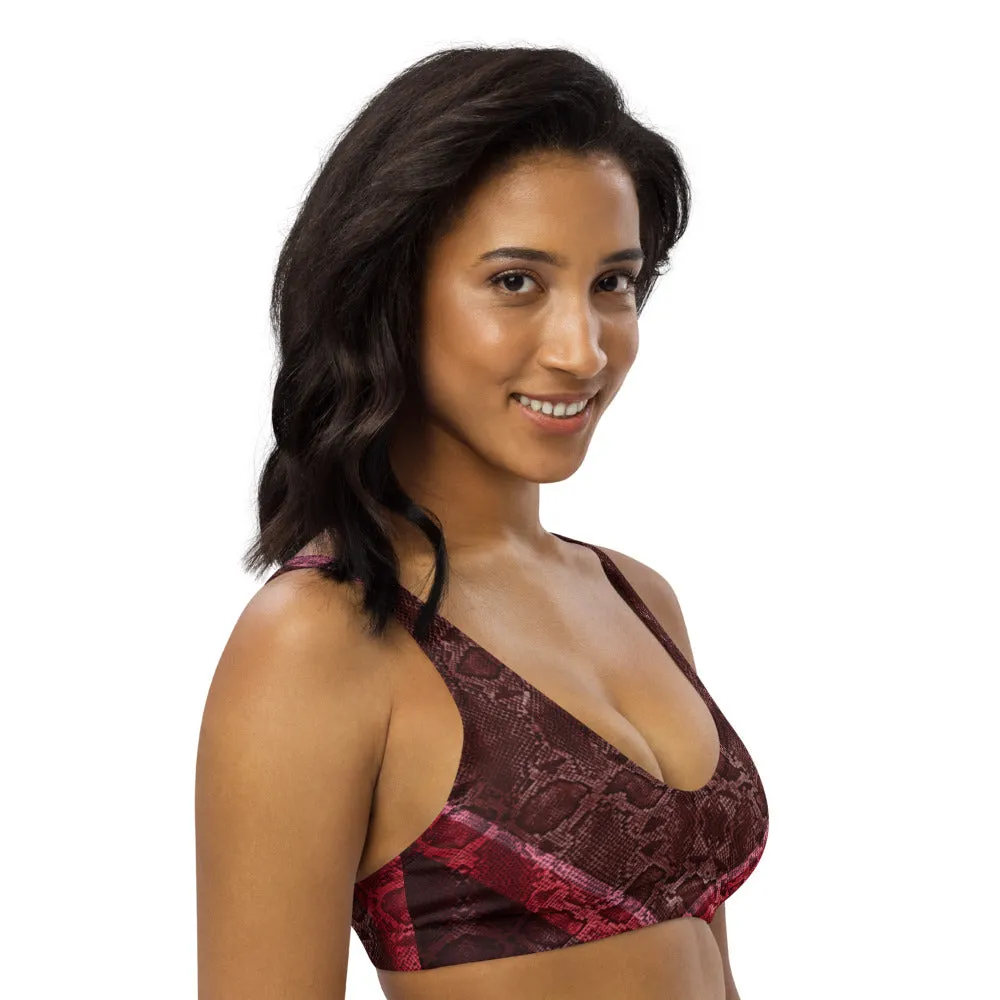 Pinks and Reds and Snakes Sports Bralette