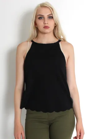 Piper Black Scallop Cami
