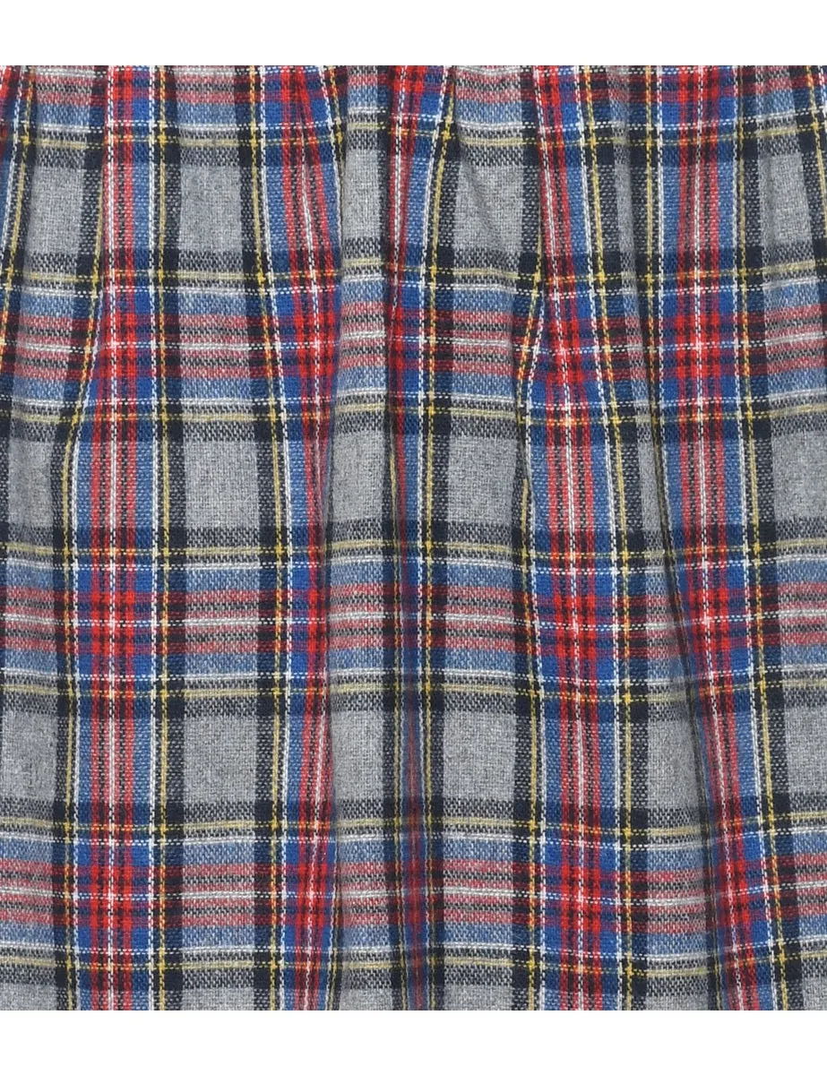 Plaid Pencil Skirt - M