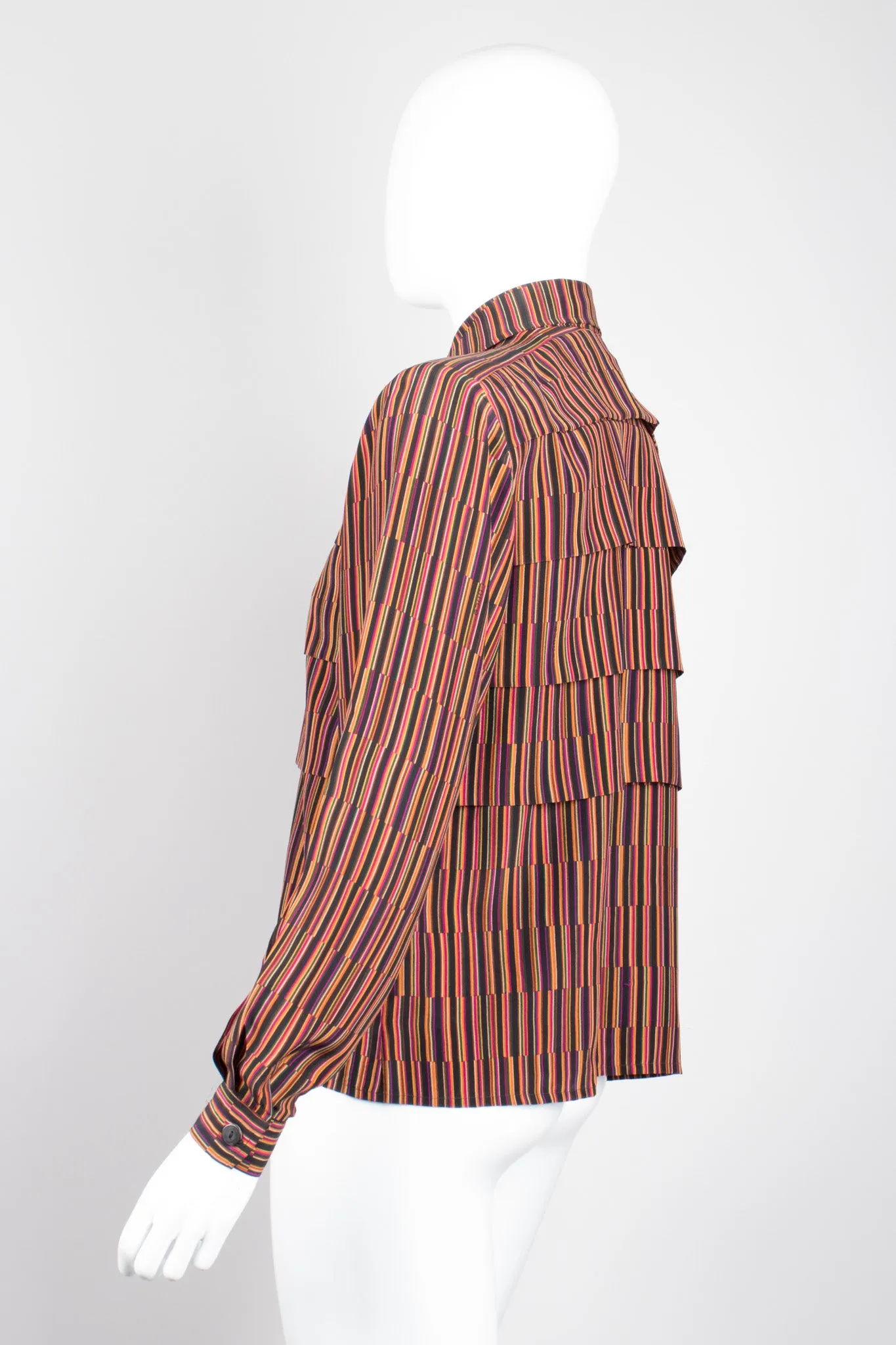 Pleated Stripe Shirt