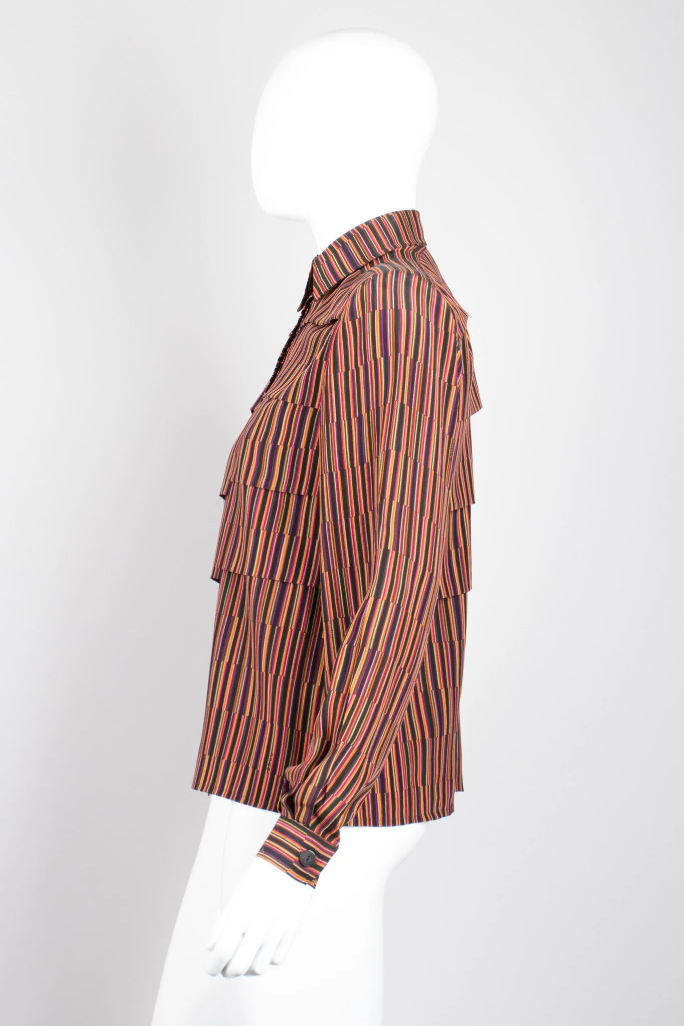 Pleated Stripe Shirt