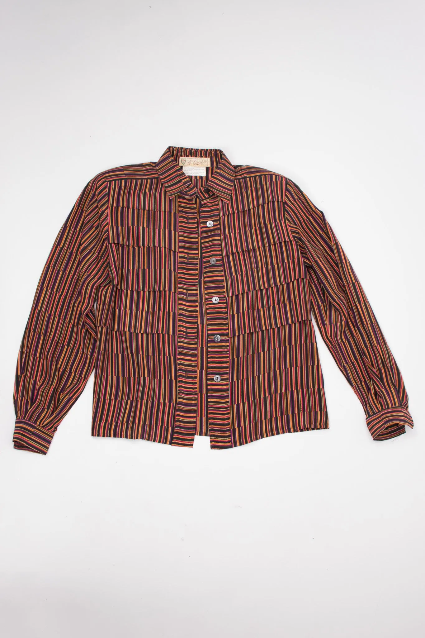 Pleated Stripe Shirt