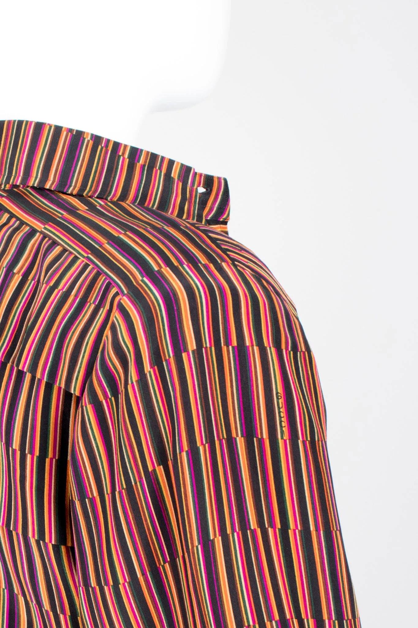 Pleated Stripe Shirt