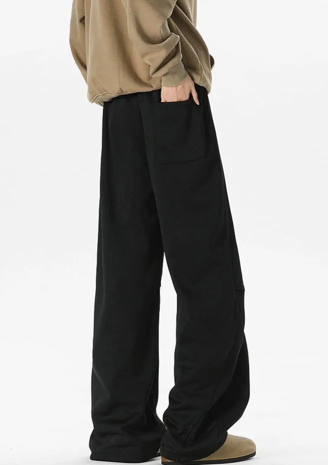 Pleated Warm Straight Casual Sweatpants