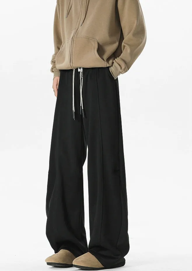 Pleated Warm Straight Casual Sweatpants
