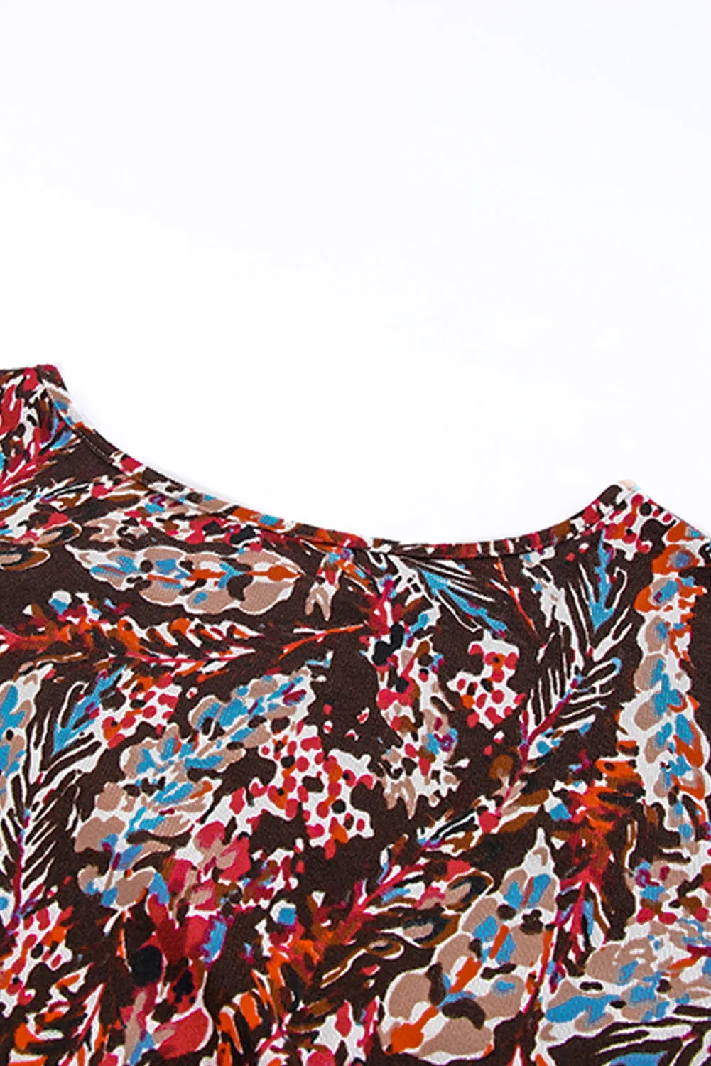 Plus Size Floral Print Mini Dresses
