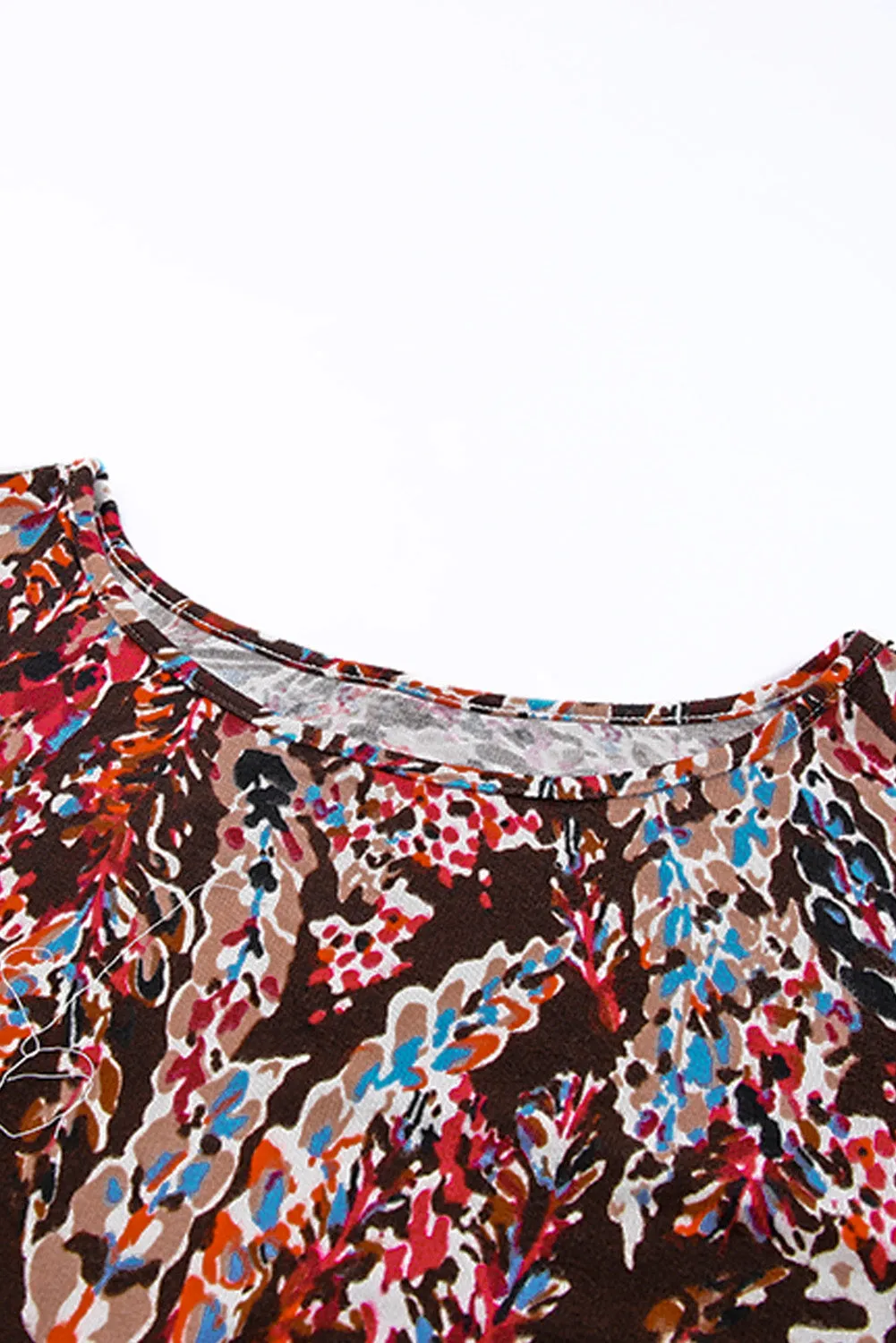 Plus Size Floral Print Mini Dresses