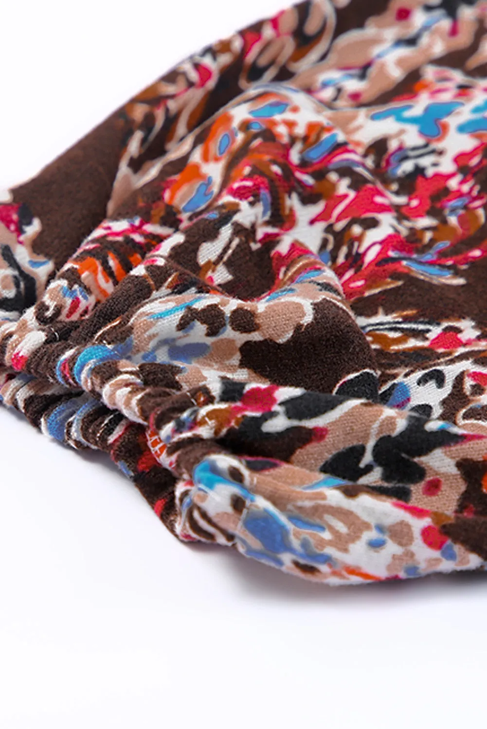 Plus Size Floral Print Mini Dresses