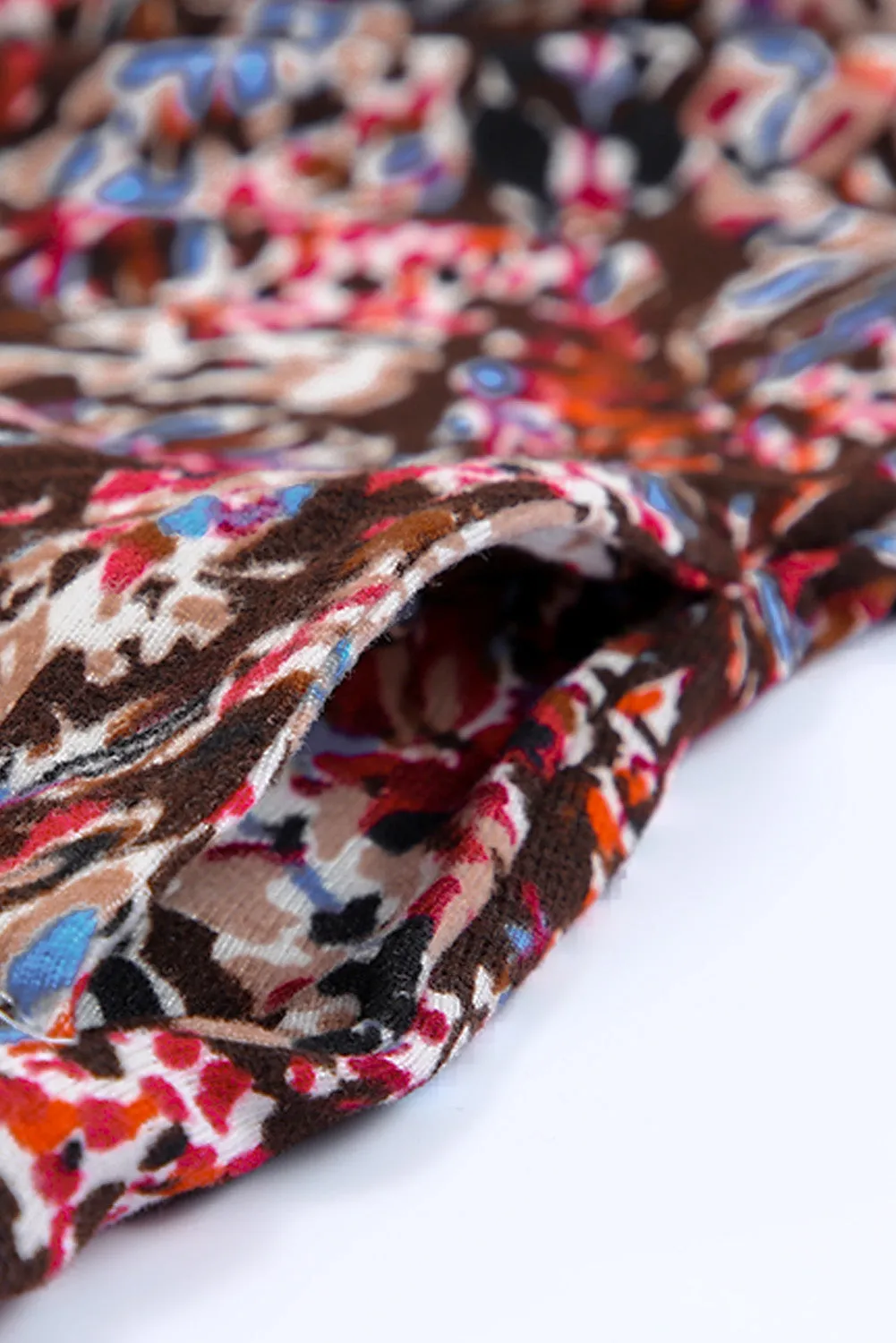 Plus Size Floral Print Mini Dresses