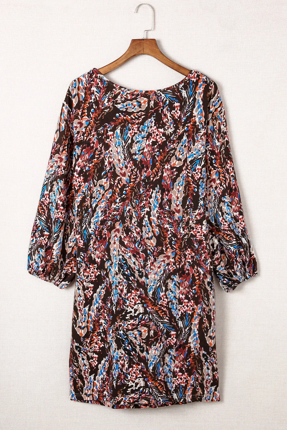 Plus Size Floral Print Mini Dresses