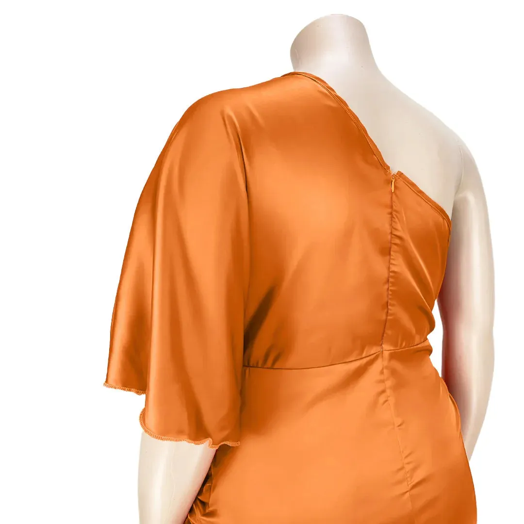 Plus Size Glossy Zipper Dress (3 Colors)