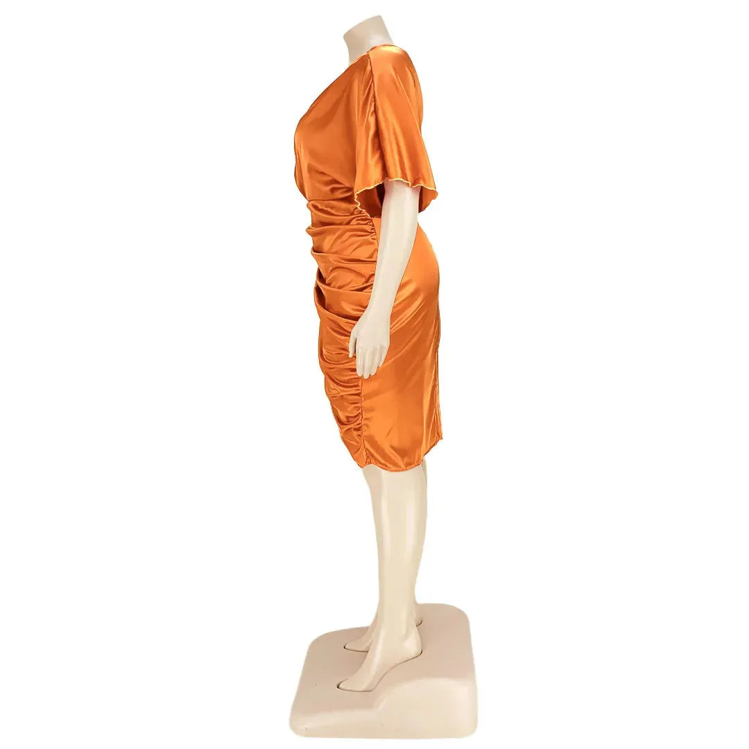 Plus Size Glossy Zipper Dress (3 Colors)